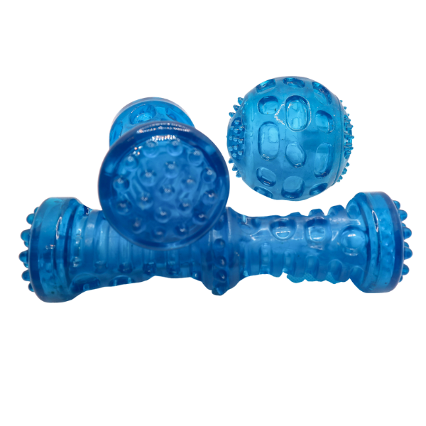 Blue dog outlet squeaky toy