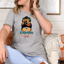 Load image into Gallery viewer, November Girl Unisex Fall t-shirt
