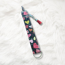 Load image into Gallery viewer, Charmable Wristlet Keychains - Valentine&#39;s Day (multiple patterns)
