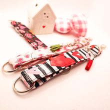 Load image into Gallery viewer, Charmable Wristlet Keychains - Valentine&#39;s Day (multiple patterns)
