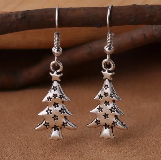 Silver Tree Earrings