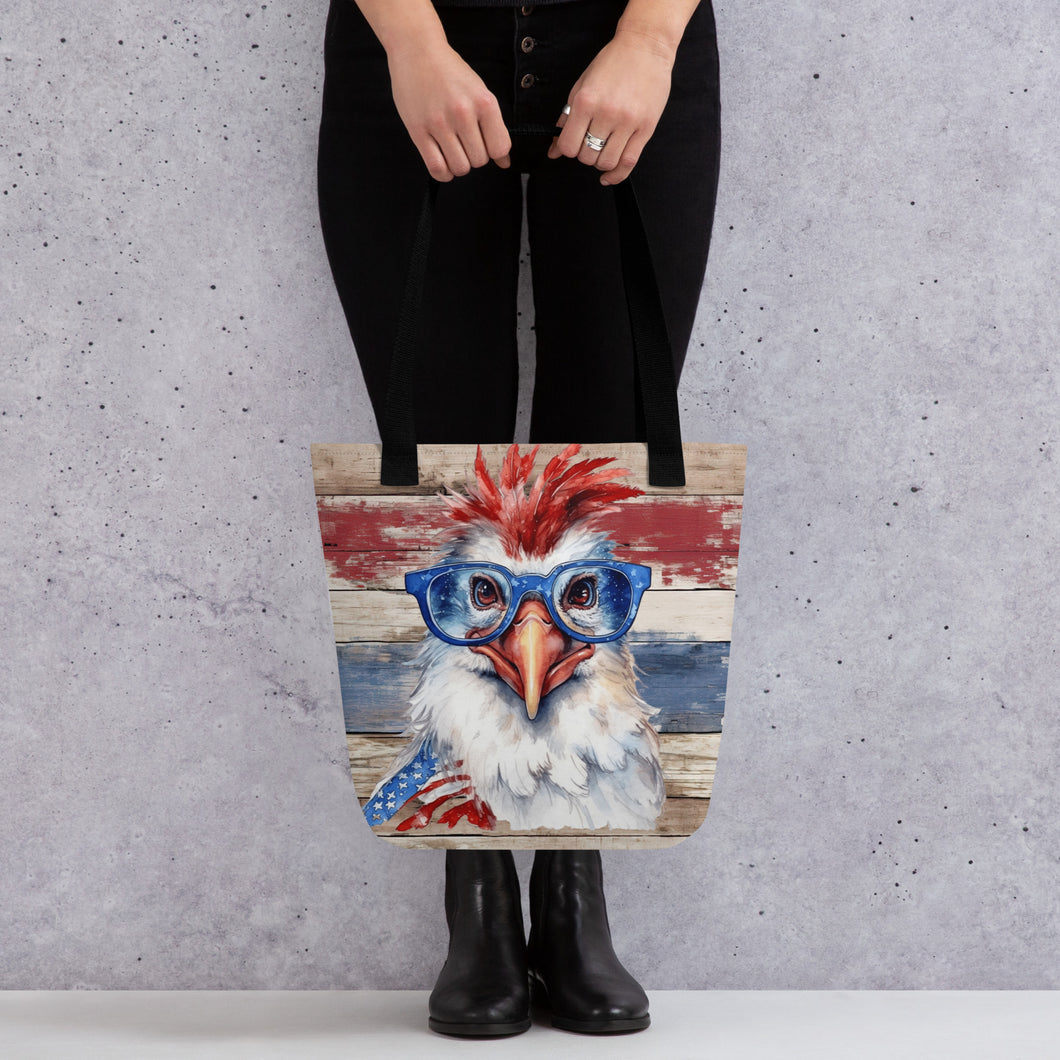 Patriotic Chicken Tote bag