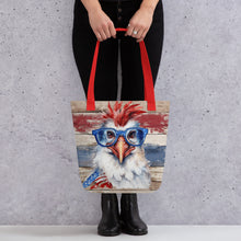 Load image into Gallery viewer, Patriotic Chicken Tote bag
