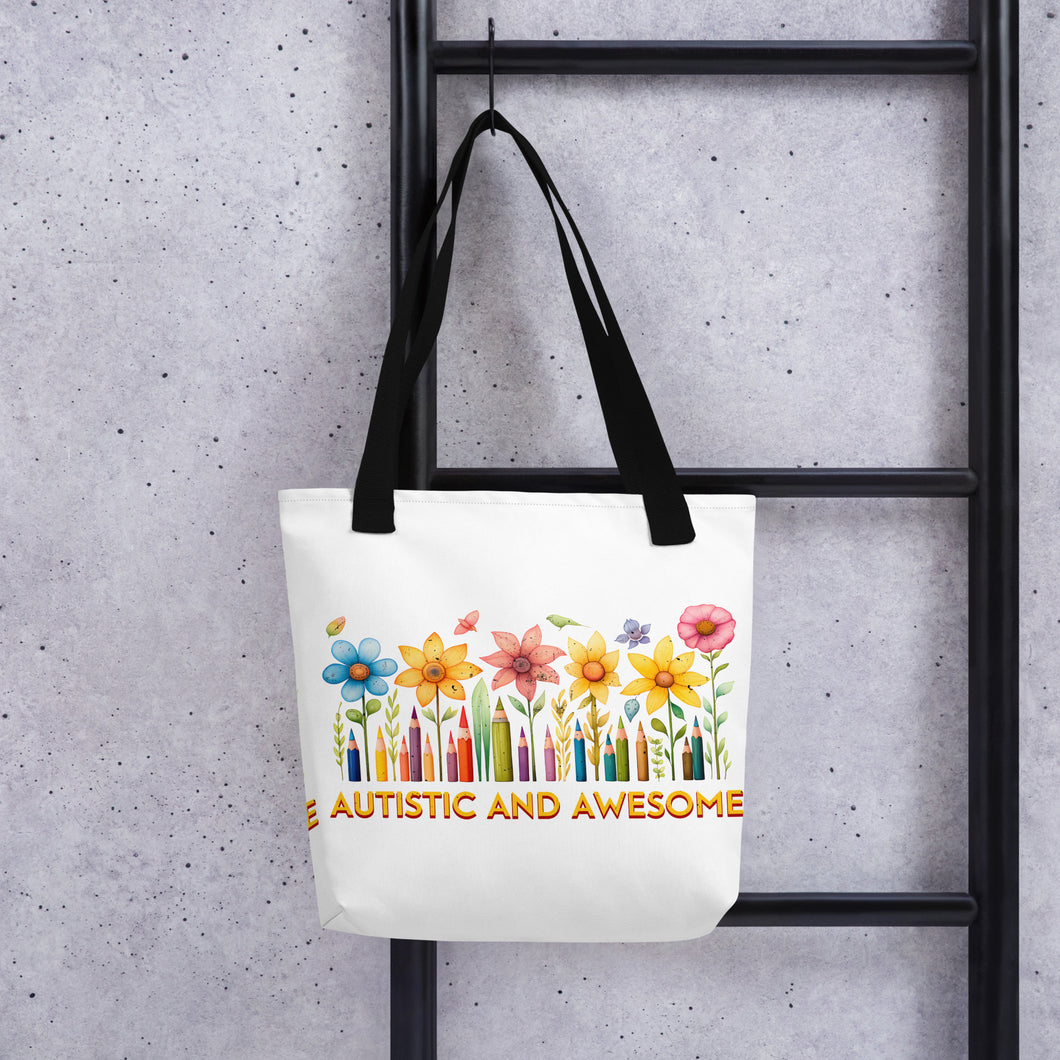 Autism and Awesome Wildflowers Tote bag