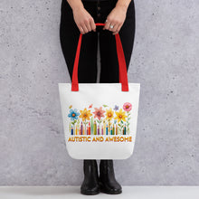 Load image into Gallery viewer, Autism and Awesome Wildflowers Tote bag
