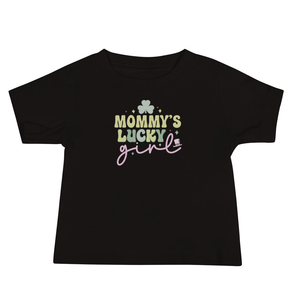 Mommy's Lucky Girl Baby Jersey Short Sleeve Tee