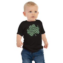 Load image into Gallery viewer, Mini Checkered Shamrock Baby Jersey Short Sleeve Tee
