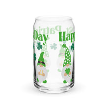 Load image into Gallery viewer, Happy St Patrick&#39;s Day Gnomes Can-shaped glass
