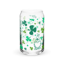 Load image into Gallery viewer, Gnomes and Shamrocks Can-shaped glass
