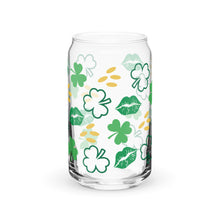 Load image into Gallery viewer, Shamrock Kisses Can-shaped glass
