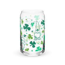 Load image into Gallery viewer, Gnomes and Shamrocks Can-shaped glass
