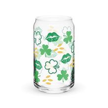 Load image into Gallery viewer, Shamrock Kisses Can-shaped glass
