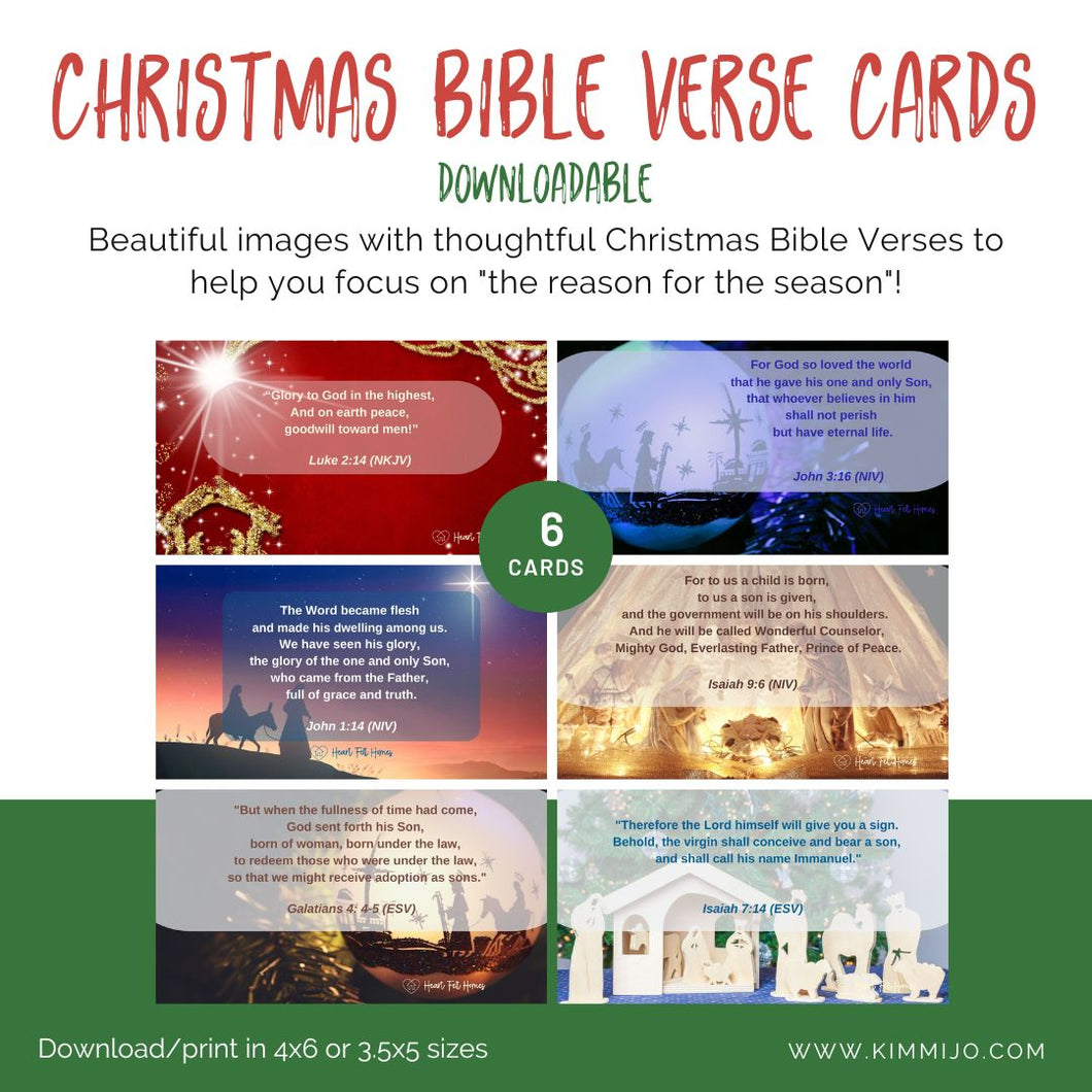 Scripture Cards - Christmas (Physical Cards)