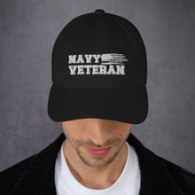 Load image into Gallery viewer, Navy Veteran Dad hat
