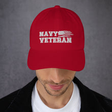 Load image into Gallery viewer, Navy Veteran Dad hat
