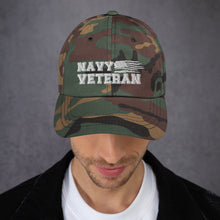 Load image into Gallery viewer, Navy Veteran Dad hat
