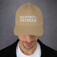 Load image into Gallery viewer, Navy Veteran Dad hat
