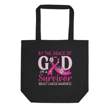 Load image into Gallery viewer, I&#39;m a Breast Cancer Survivor Eco Tote Bag
