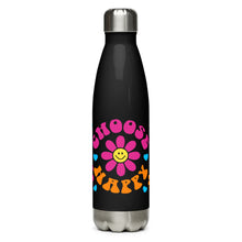 Load image into Gallery viewer, Choose Happy Retro Stainless steel water bottle
