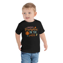 Load image into Gallery viewer, Cutest Pumpkin in the Patch Toddler Short Sleeve Tee
