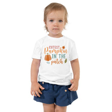 Load image into Gallery viewer, Cutest Pumpkin in the Patch Toddler Short Sleeve Tee
