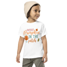 Load image into Gallery viewer, Cutest Pumpkin in the Patch Toddler Short Sleeve Tee
