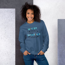 Load image into Gallery viewer, Winter Kisses and Snowflake Wishes Unisex Sweatshirt
