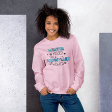 Load image into Gallery viewer, Winter Kisses and Snowflake Wishes Unisex Sweatshirt
