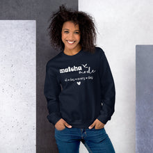 Load image into Gallery viewer, Matcha Mode (white text) Unisex Sweatshirt
