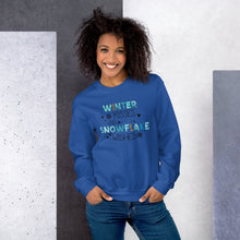 Load image into Gallery viewer, Winter Kisses and Snowflake Wishes Unisex Sweatshirt
