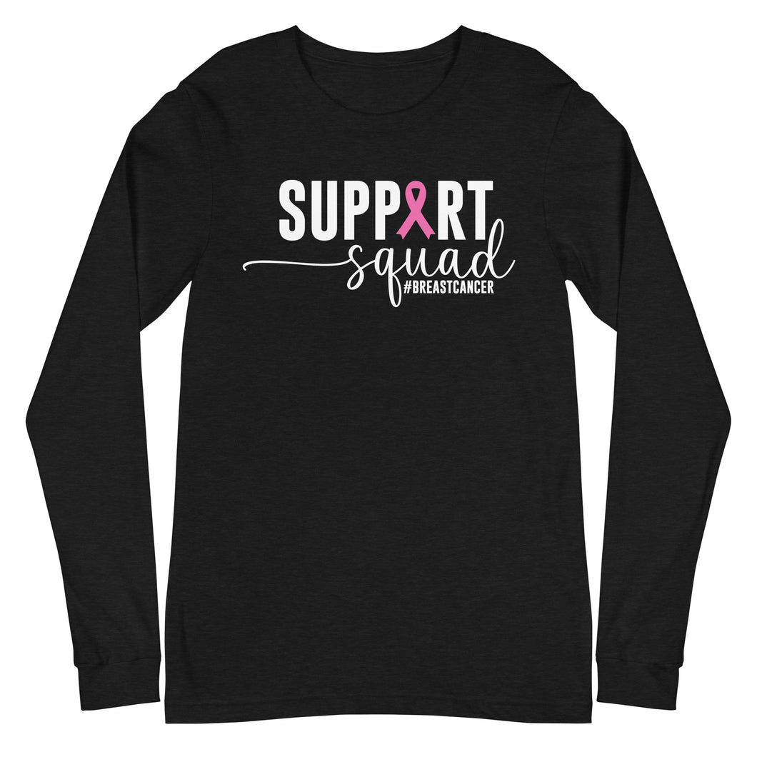 Support Squad #breastcancer Unisex Long Sleeve Tee