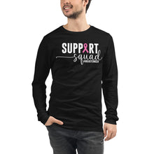 Load image into Gallery viewer, Support Squad #breastcancer Unisex Long Sleeve Tee
