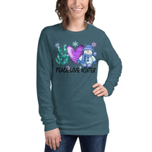 Load image into Gallery viewer, Peace Love Winter Unisex Long Sleeve Tee
