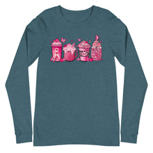 Load image into Gallery viewer, Breast Cancer Coffee Unisex Long Sleeve Tee
