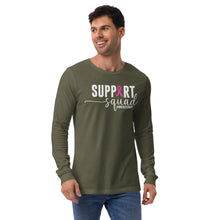 Load image into Gallery viewer, Support Squad #breastcancer Unisex Long Sleeve Tee
