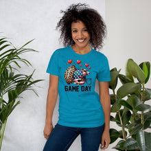 Load image into Gallery viewer, Game Day Leopard and Flag Unisex t-shirt
