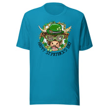 Load image into Gallery viewer, Happy St Patrick’s Day (highland cow) Unisex t-shirt
