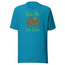 Load image into Gallery viewer, Kiss Me, I’m Irish (leopard lips) Unisex t-shirt
