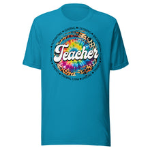 Load image into Gallery viewer, Teacher Words Leopard Circle Unisex t-shirt
