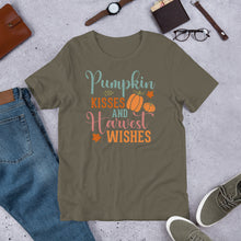 Load image into Gallery viewer, Pumpkin Kisses and Harvest Wishes Unisex t-shirt
