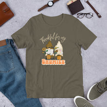 Load image into Gallery viewer, Thankful for My Gnomies Unisex t-shirt (Dark Colors)
