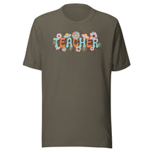 Load image into Gallery viewer, Teacher Retro Flowers Unisex t-shirt
