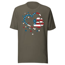 Load image into Gallery viewer, Patriotic Heart and Pet Paw Unisex t-shirt
