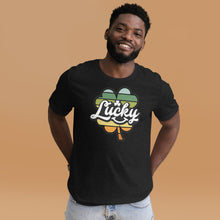 Load image into Gallery viewer, Lucky Retro Shamrock Unisex t-shirt
