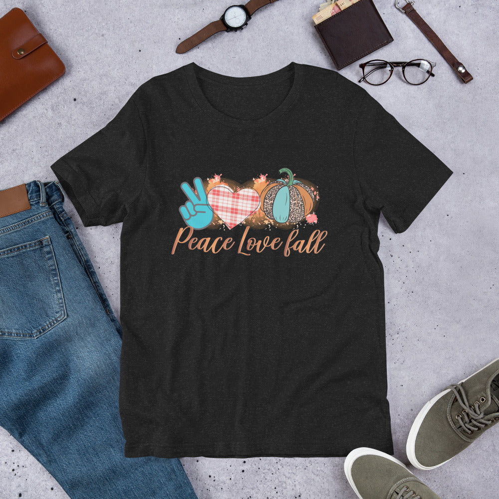 Peace Love Fall Unisex t-shirt