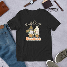 Load image into Gallery viewer, Thankful for My Gnomies Unisex t-shirt (Dark Colors)
