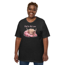 Load image into Gallery viewer, Rest In His Love (highland cow) Unisex t-shirt
