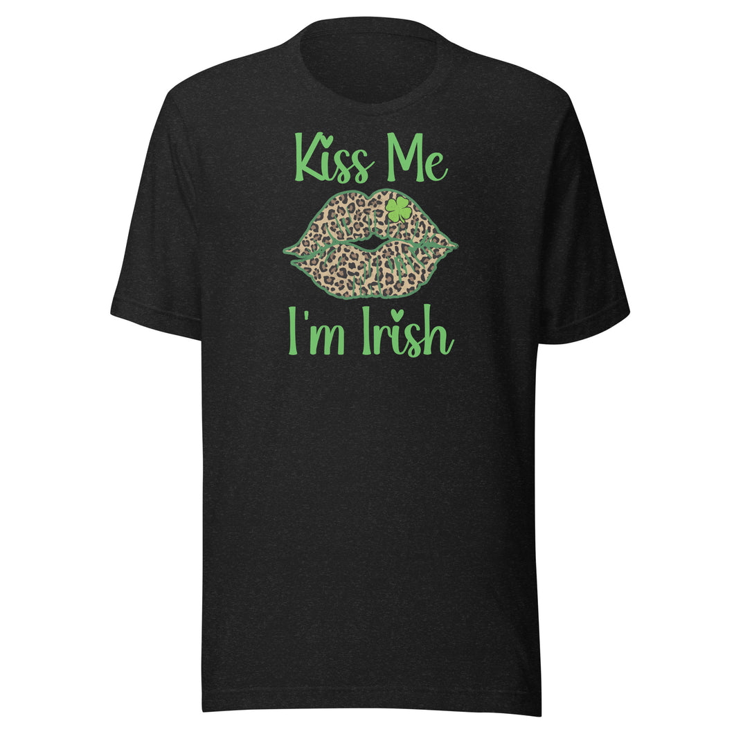 Kiss Me, I’m Irish (leopard lips) Unisex t-shirt