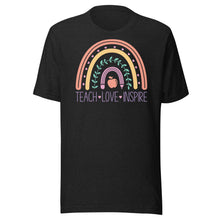 Load image into Gallery viewer, Teach Love Inspire Rainbow Unisex t-shirt
