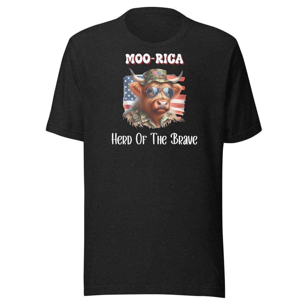 Moo-rica Herd Of The Brave Unisex t-shirt